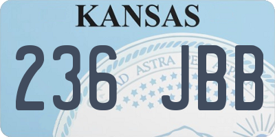 KS license plate 236JBB