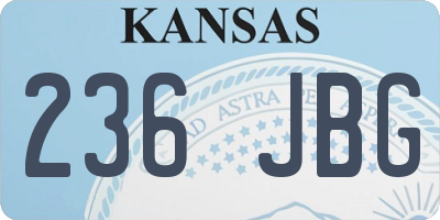 KS license plate 236JBG