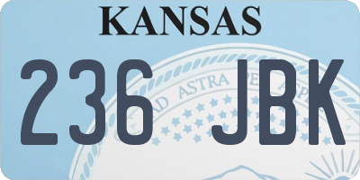 KS license plate 236JBK