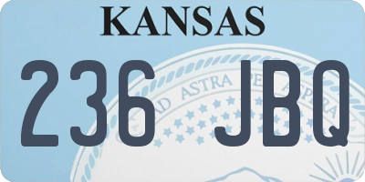 KS license plate 236JBQ