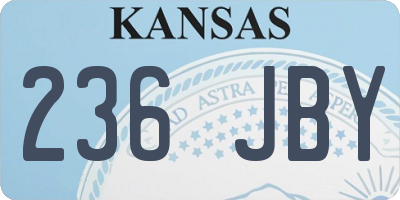 KS license plate 236JBY
