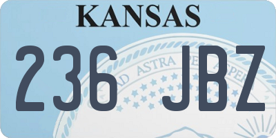 KS license plate 236JBZ