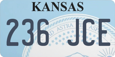 KS license plate 236JCE