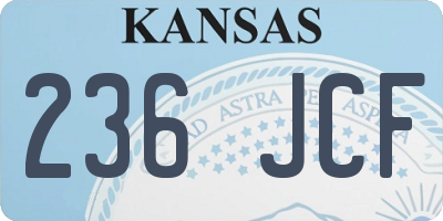 KS license plate 236JCF