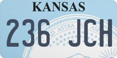 KS license plate 236JCH