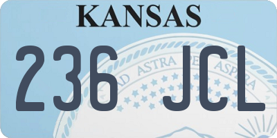 KS license plate 236JCL