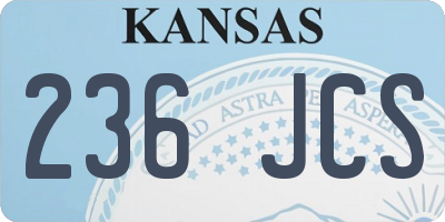 KS license plate 236JCS