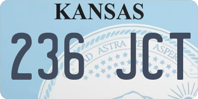 KS license plate 236JCT