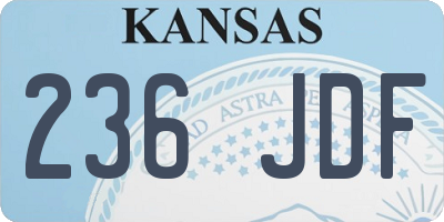 KS license plate 236JDF