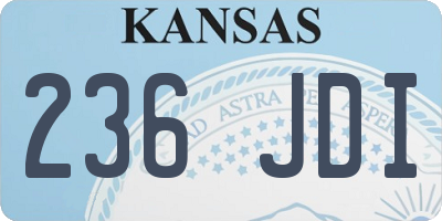 KS license plate 236JDI