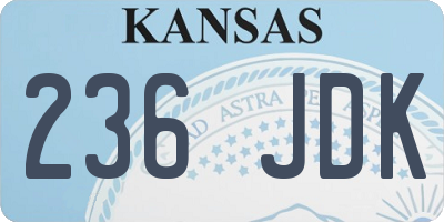 KS license plate 236JDK