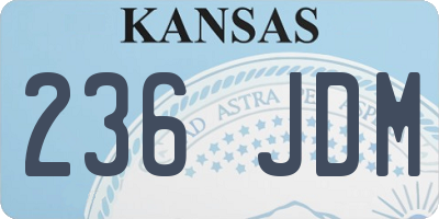 KS license plate 236JDM