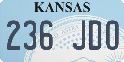 KS license plate 236JDO