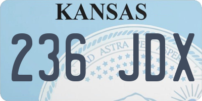 KS license plate 236JDX