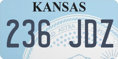 KS license plate 236JDZ