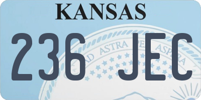 KS license plate 236JEC