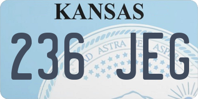 KS license plate 236JEG