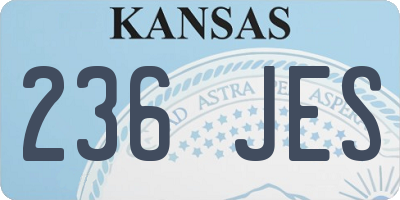 KS license plate 236JES