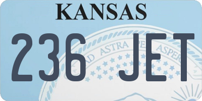 KS license plate 236JET