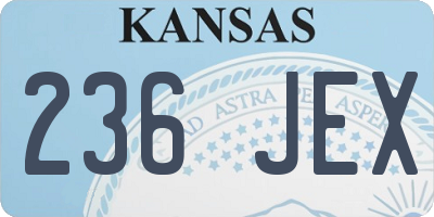 KS license plate 236JEX