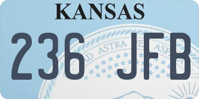 KS license plate 236JFB