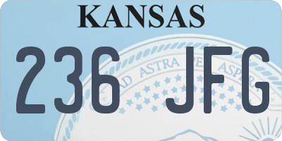 KS license plate 236JFG
