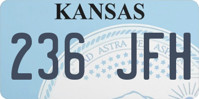 KS license plate 236JFH