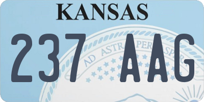 KS license plate 237AAG