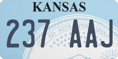 KS license plate 237AAJ