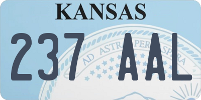KS license plate 237AAL