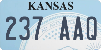 KS license plate 237AAQ