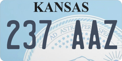 KS license plate 237AAZ
