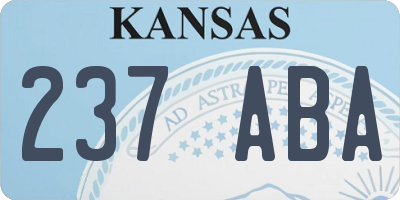 KS license plate 237ABA