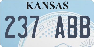 KS license plate 237ABB