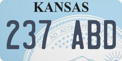 KS license plate 237ABD