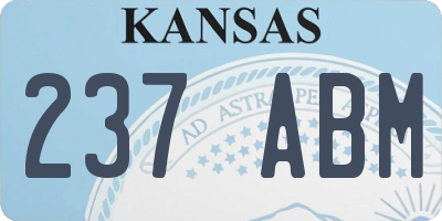 KS license plate 237ABM