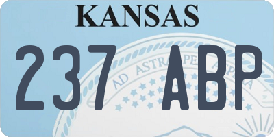 KS license plate 237ABP