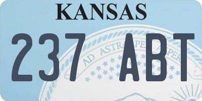 KS license plate 237ABT