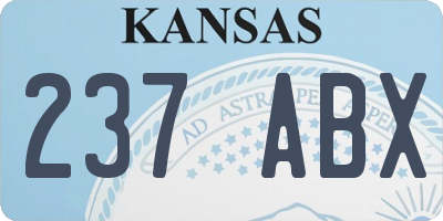 KS license plate 237ABX