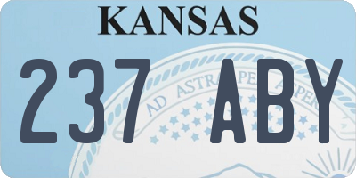 KS license plate 237ABY