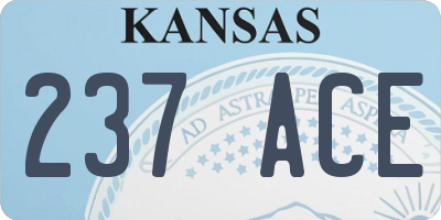 KS license plate 237ACE
