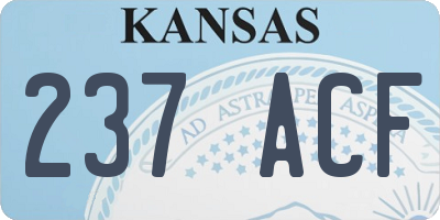KS license plate 237ACF