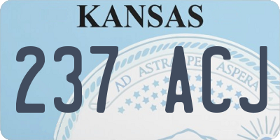 KS license plate 237ACJ