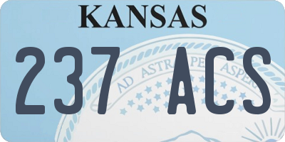 KS license plate 237ACS