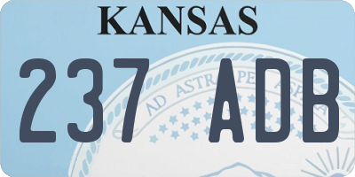 KS license plate 237ADB