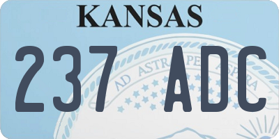 KS license plate 237ADC