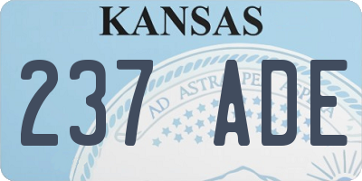 KS license plate 237ADE