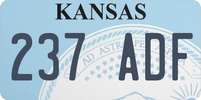 KS license plate 237ADF