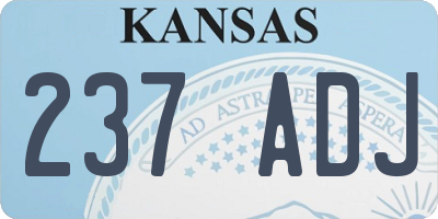 KS license plate 237ADJ