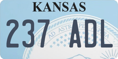 KS license plate 237ADL